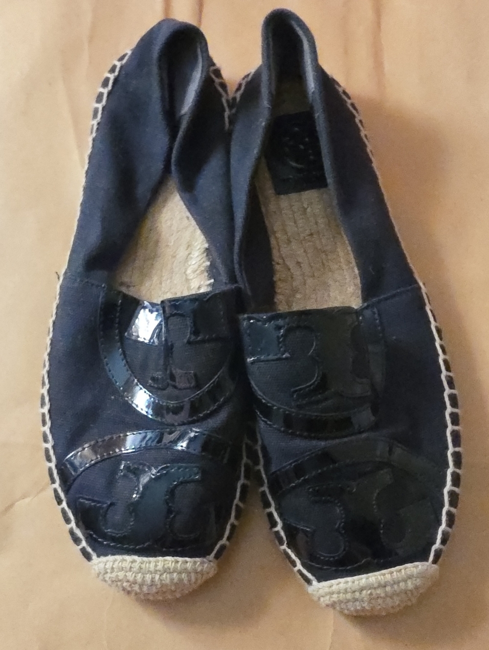 Tory Burch Poppy  Navy Espadrille